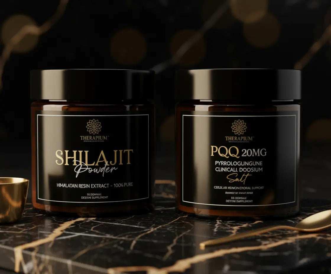 THERAPIUM™ Vitality Stack – Shilajit Powder 30g + PQQ Capsules (30) Therapium